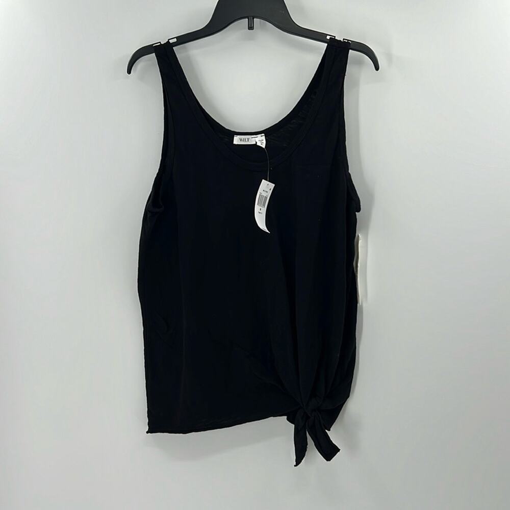WILT Women's Side Tie Tank Top - Black - Medium - New with tags